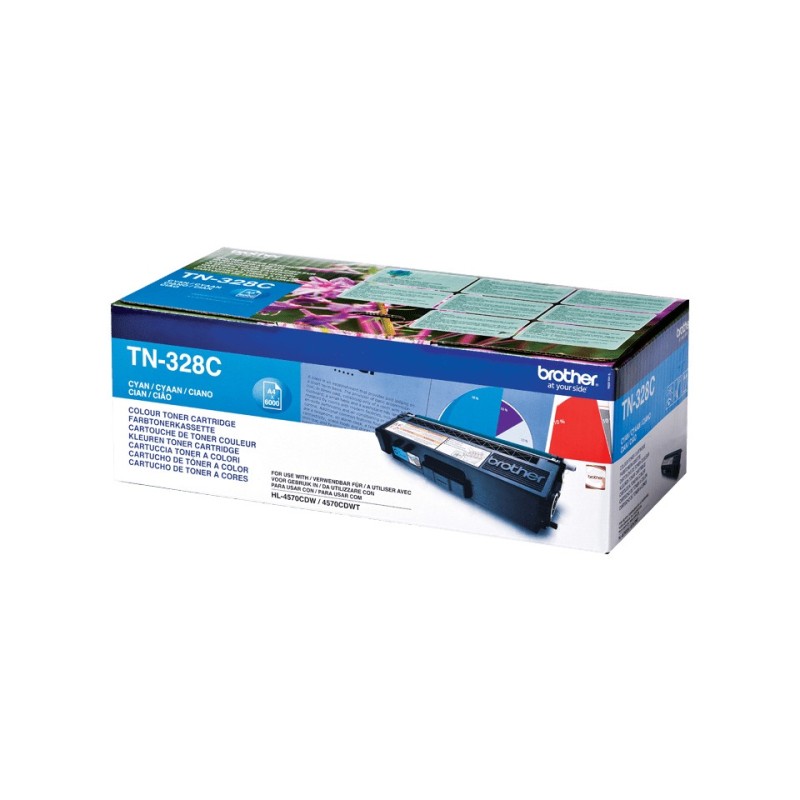 Brother TN-328C cartuccia toner 1 pz Originale Ciano