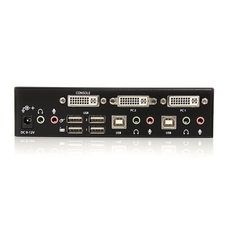 StarTech.com Switch KVM DVI USB 2 porte, con audio e hub USB 2.0