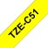 Brother TZE-C51 nastro per etichettatrice Nero su giallo fluorescente