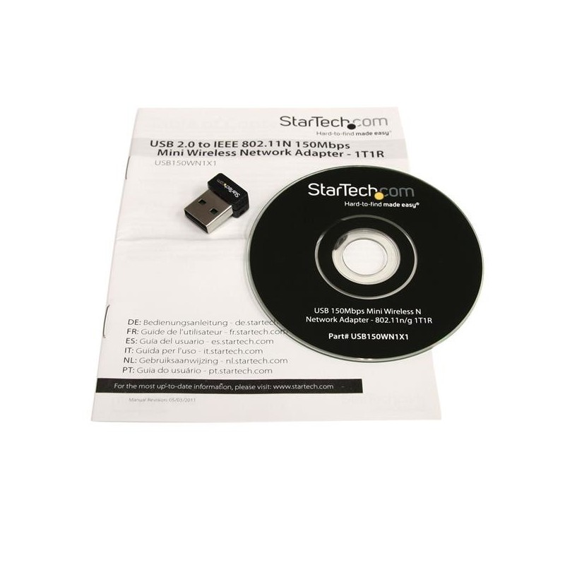 StarTech.com Adattatore di rete N wireless mini USB 150 Mbps - 802.11n g 1T1R