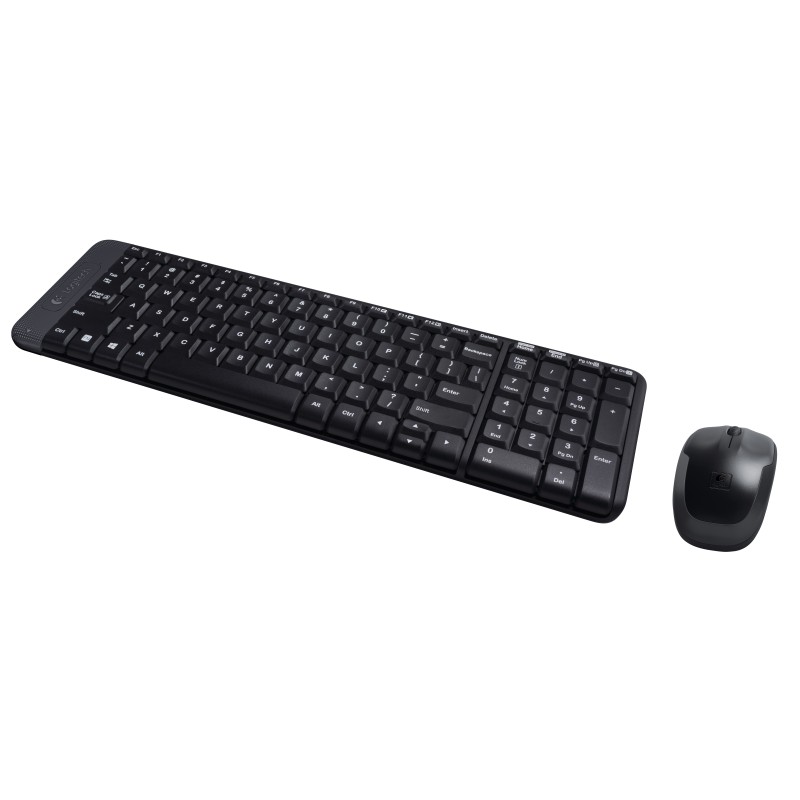 Logitech Wireless Combo MK220 tastiera Mouse incluso RF Wireless QWERTY US International Nero