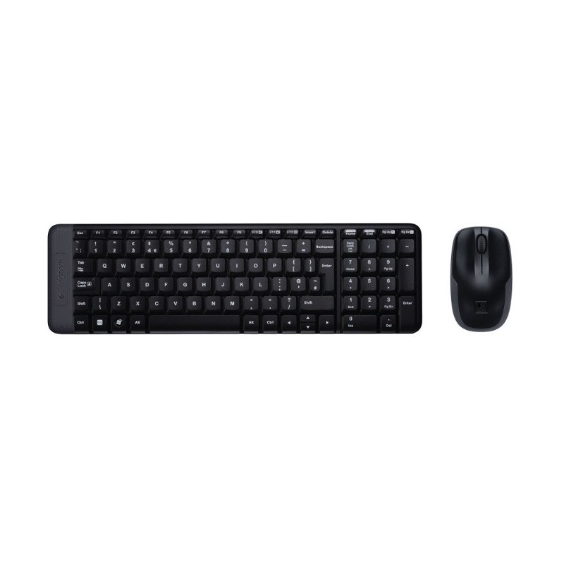 Logitech Wireless Combo MK220 tastiera Mouse incluso RF Wireless QWERTY International EER Nero