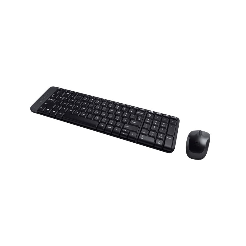 Logitech Wireless Combo MK220 tastiera Mouse incluso RF Wireless QWERTY International EER Nero