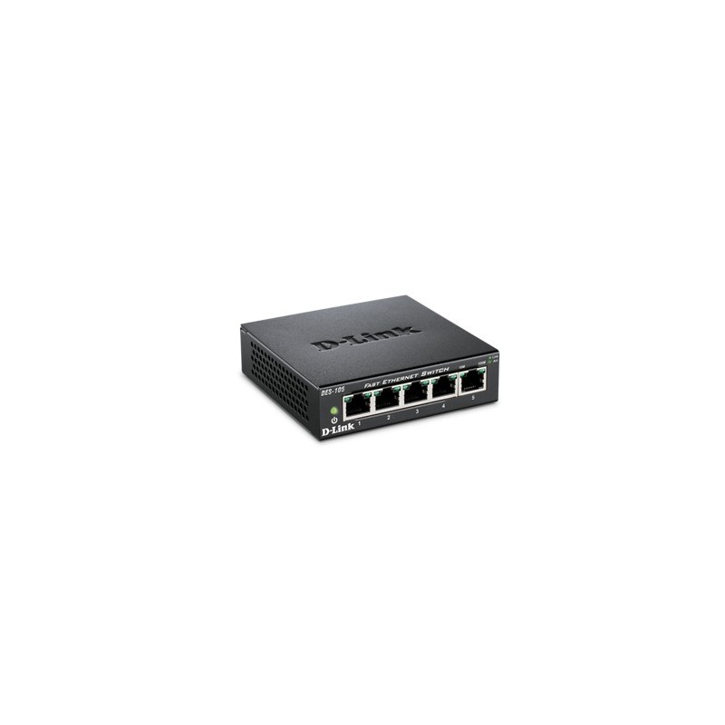 D-Link DES-105 switch di rete Non gestito Nero