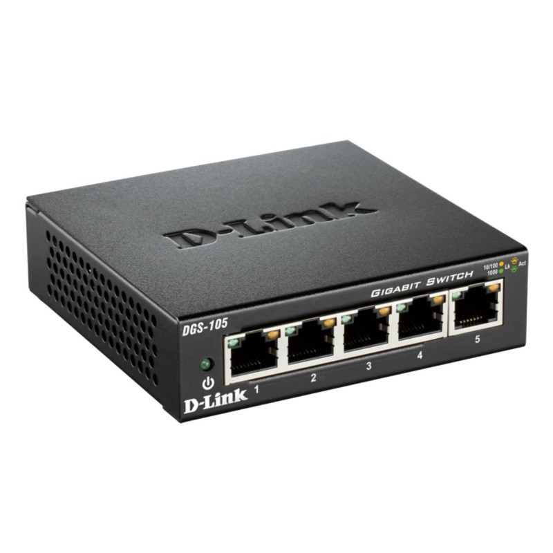 D-Link DGS-105 switch di rete Non gestito Nero