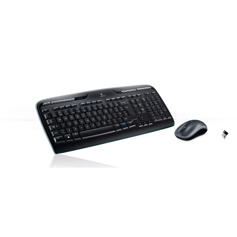 Logitech Wireless Combo MK330 tastiera Mouse incluso USB QWERTY US International Nero