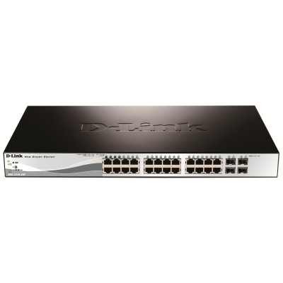 D-Link DGS-1210-28P switch di rete Gestito L2 Gigabit Ethernet (10 100 1000) Supporto Power over Ethernet (PoE) 1U