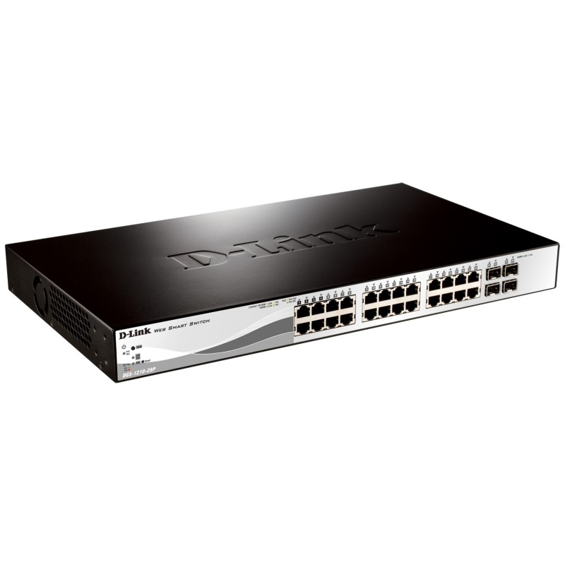 D-Link DGS-1210-28P switch di rete Gestito L2 Gigabit Ethernet (10 100 1000) Supporto Power over Ethernet (PoE) 1U