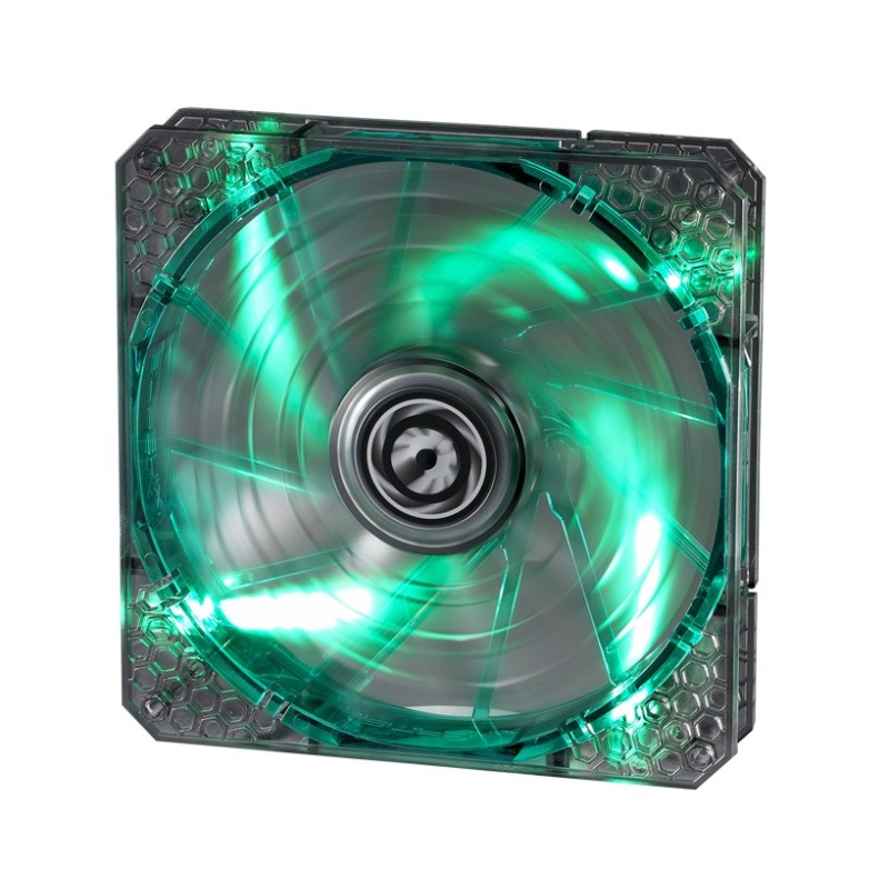 BitFenix Spectre Pro LED Green 140mm Case per computer Ventilatore 14 cm Verde, Trasparente