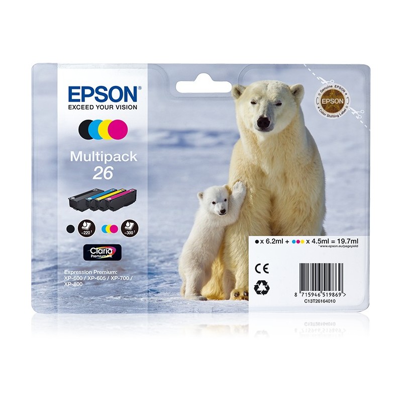 Epson Polar bear Multipack 26 (4 colori  NCMG)