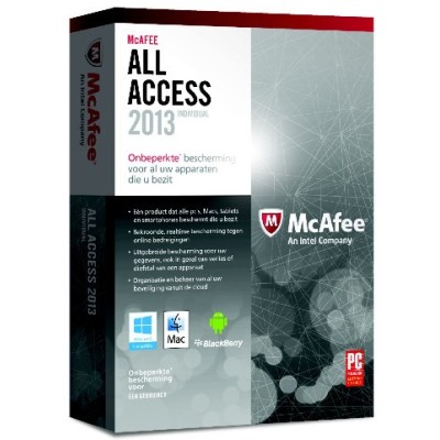 McAfee All Access 2013 Individual - Package completo ( 1 anno ) - 1 ut Sicurezza antivirus Base ITA 1 licenza e 1 anno i