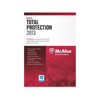 McAfee Total Protection 2013, 3u, DEU, FRE, ITA, ENG Sicurezza antivirus Tedesca, Inglese, Finlandese, ITA 3 licenza e