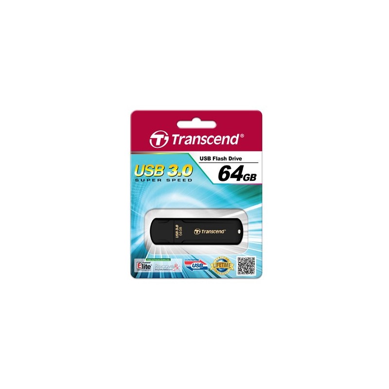 Transcend JetFlash elite 700 64GB USB 3.0 unità flash USB USB tipo A 3.2 Gen 1 (3.1 Gen 1) Nero