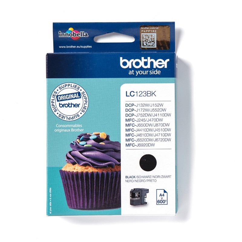 Brother LC123BK cartuccia d'inchiostro 1 pz Originale Nero