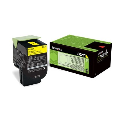 Lexmark 802Y cartuccia toner 1 pz Originale Giallo