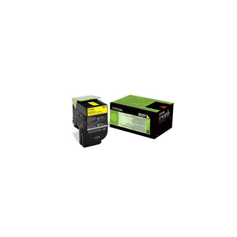 Lexmark 802Y cartuccia toner 1 pz Originale Giallo