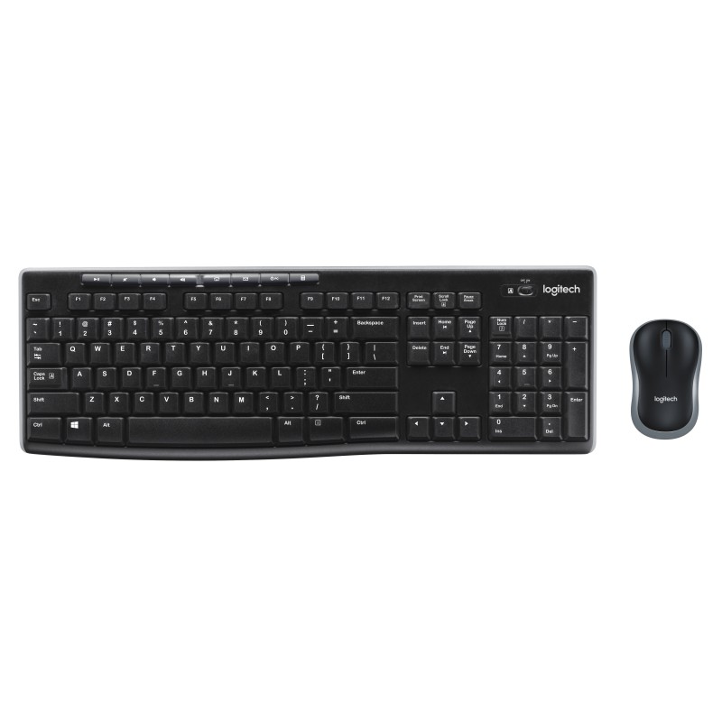 Logitech Wireless Combo MK270 tastiera Mouse incluso USB AZERTY Francese Nero