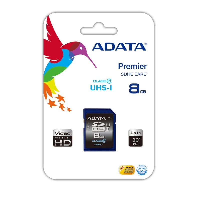 ADATA Premier SDHC UHS-I U1 Class10 8GB Classe 10