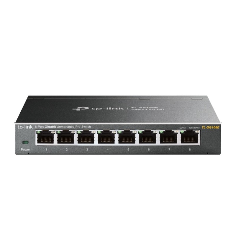 TP-Link TL-SG108E switch di rete Gestito L2 Gigabit Ethernet (10 100 1000) Nero