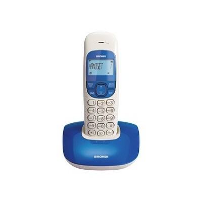 Brondi Nice Telefono DECT Identificatore di chiamata Blu, Bianco