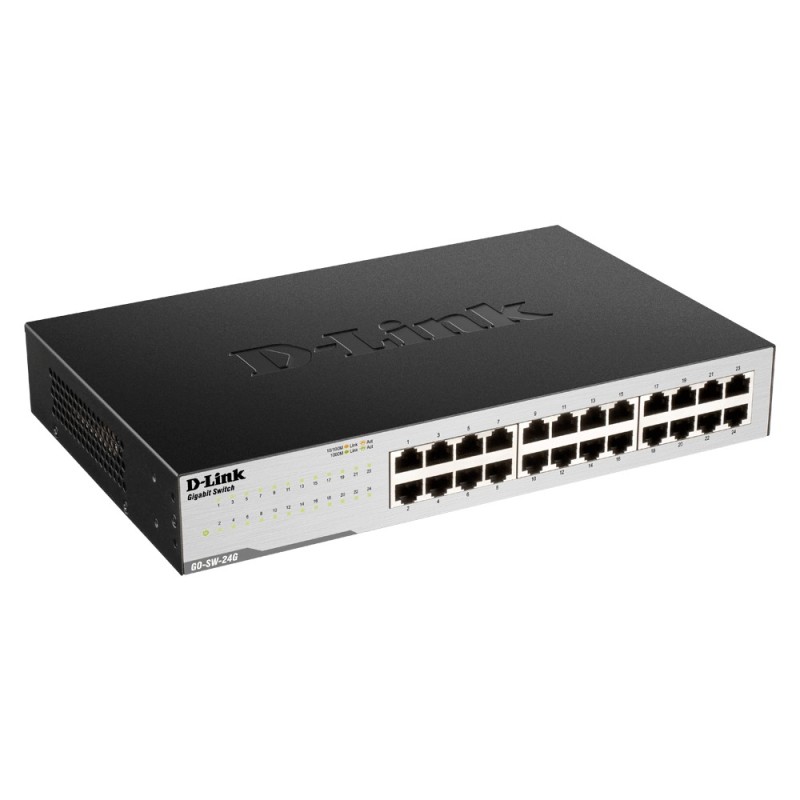 D-Link GO-SW-24G switch di rete Non gestito Gigabit Ethernet (10 100 1000) Nero