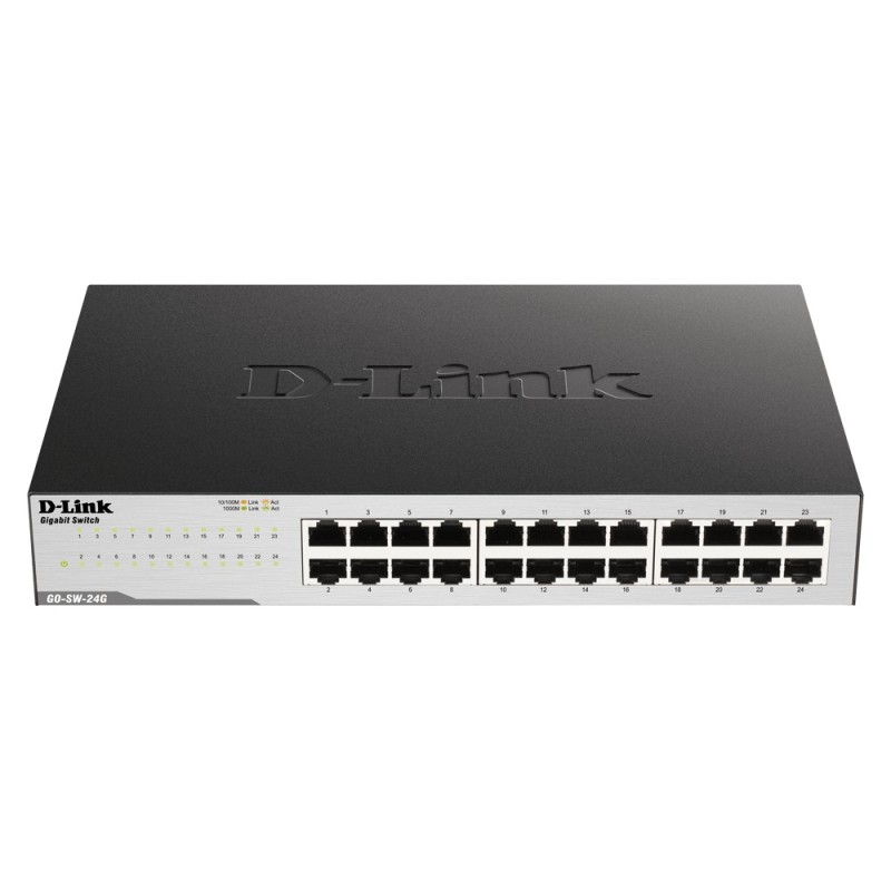 D-Link GO-SW-24G switch di rete Non gestito Gigabit Ethernet (10 100 1000) Nero