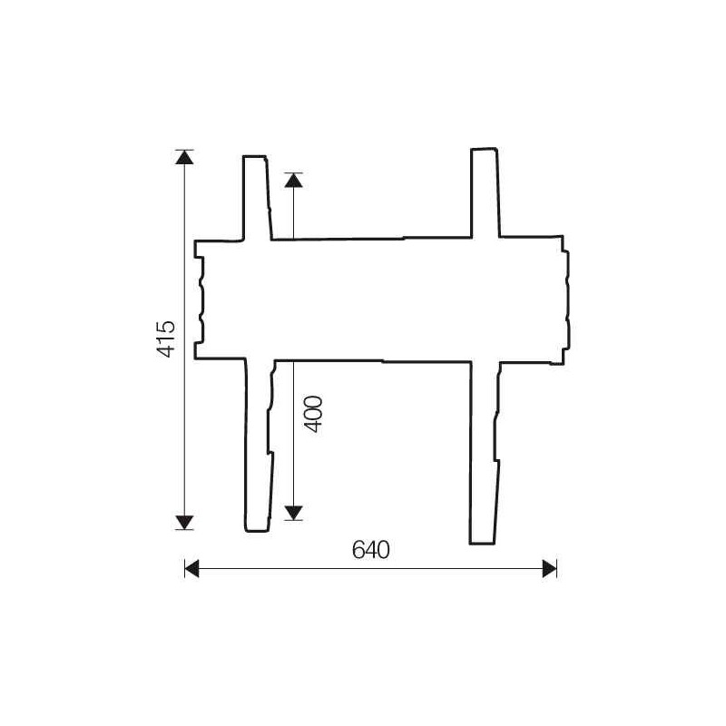 ITB OM06144 Supporto TV a parete 165,1 cm (65") Nero