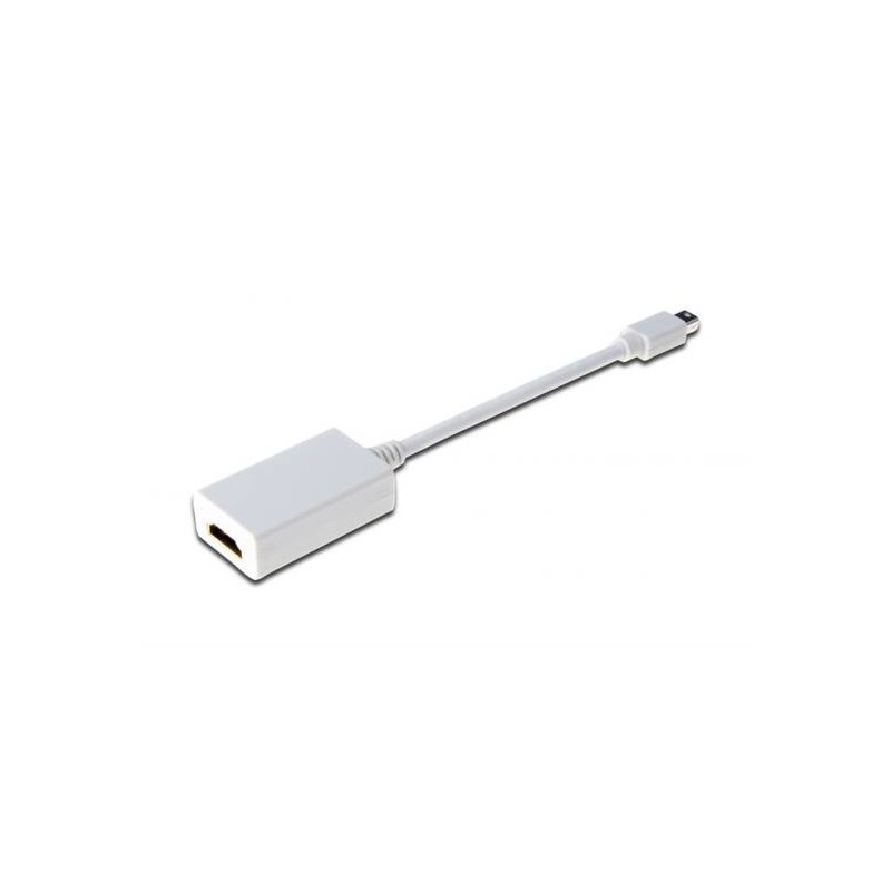 Digitus AK135005 cavo e adattatore video 0,15 m Mini DisplayPort HDMI tipo A (Standard) Bianco