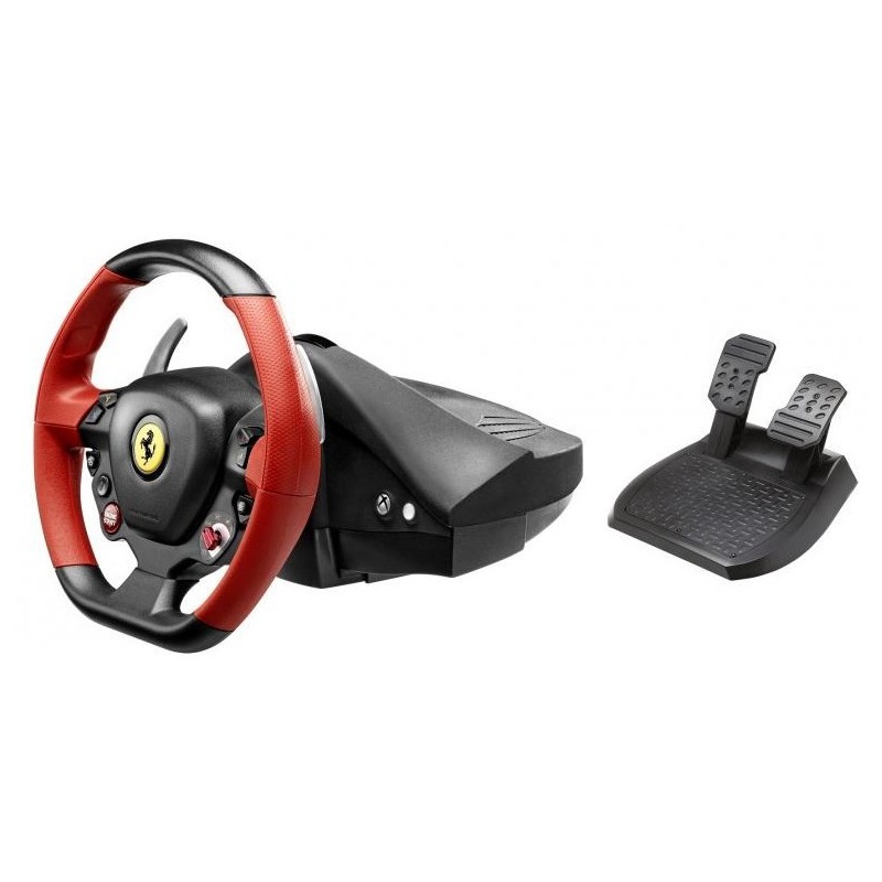 Thrustmaster Ferrari 458 Spider Nero, Rosso Sterzo + Pedali Xbox One