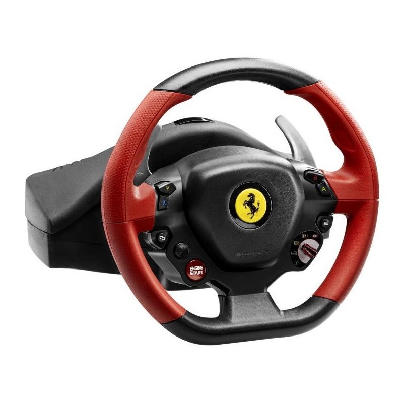 Thrustmaster Ferrari 458 Spider Nero, Rosso Sterzo + Pedali Xbox One