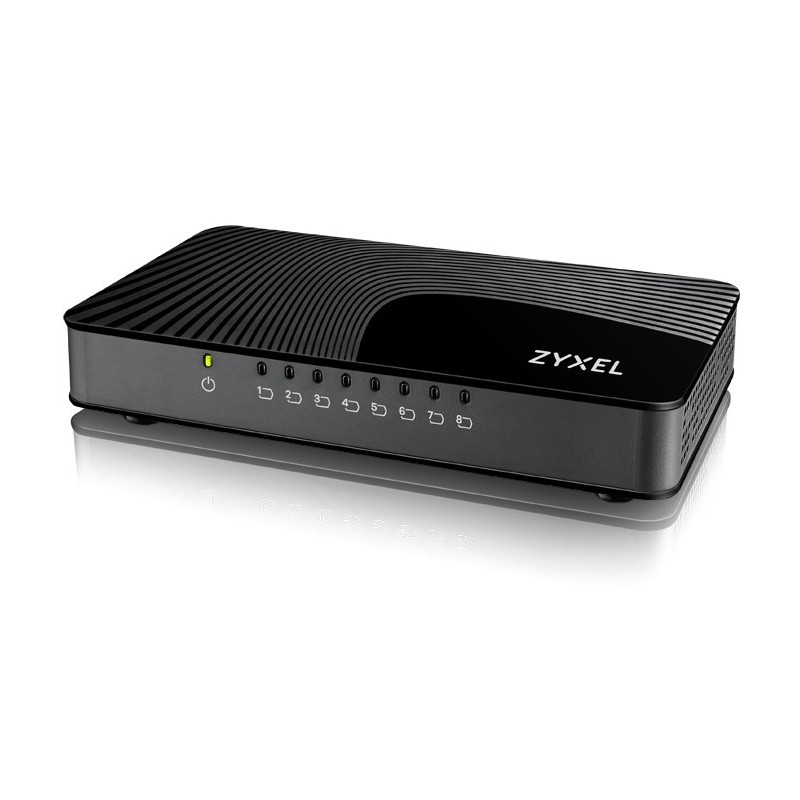 Zyxel GS-108S v2 Non gestito Gigabit Ethernet (10 100 1000) Nero