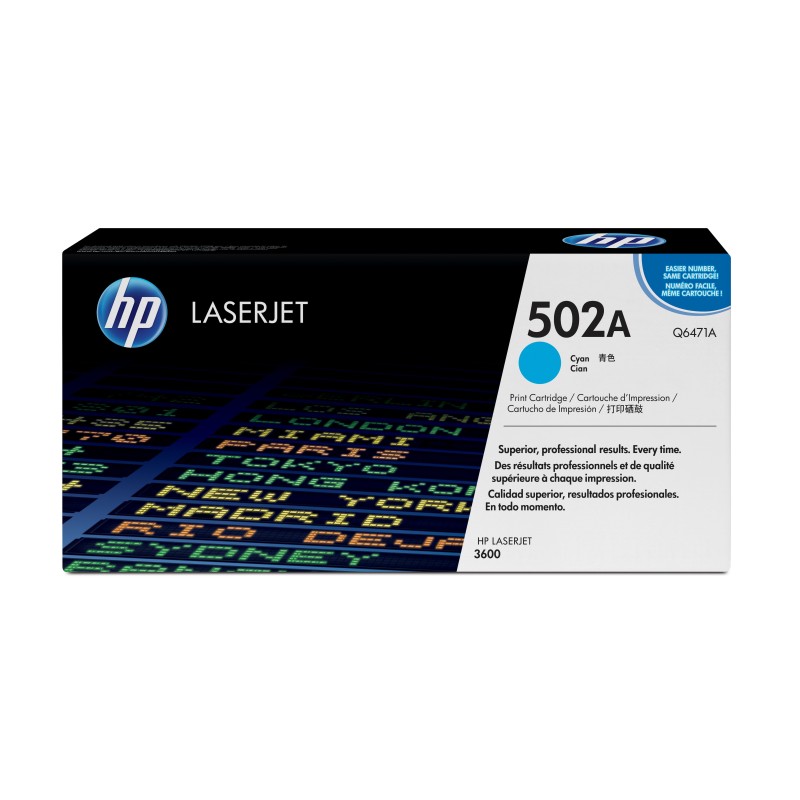 HP Cartuccia Toner originale ciano LaserJet 502A