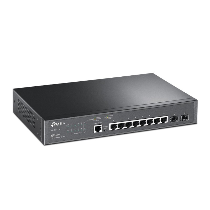 TP-Link JetStream TL-SG3210 switch di rete Gestito L2 L3 Gigabit Ethernet (10 100 1000) 1U Nero