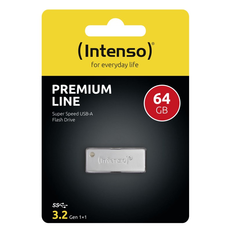 Intenso Premium Line unità flash USB 64 GB USB tipo A 3.2 Gen 1 (3.1 Gen 1) Argento