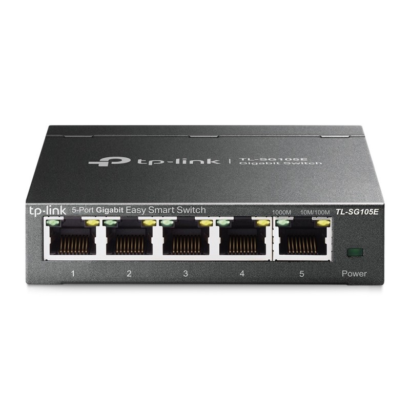 TP-Link TL-SG105E switch di rete Gestito L2 Gigabit Ethernet (10 100 1000) Nero