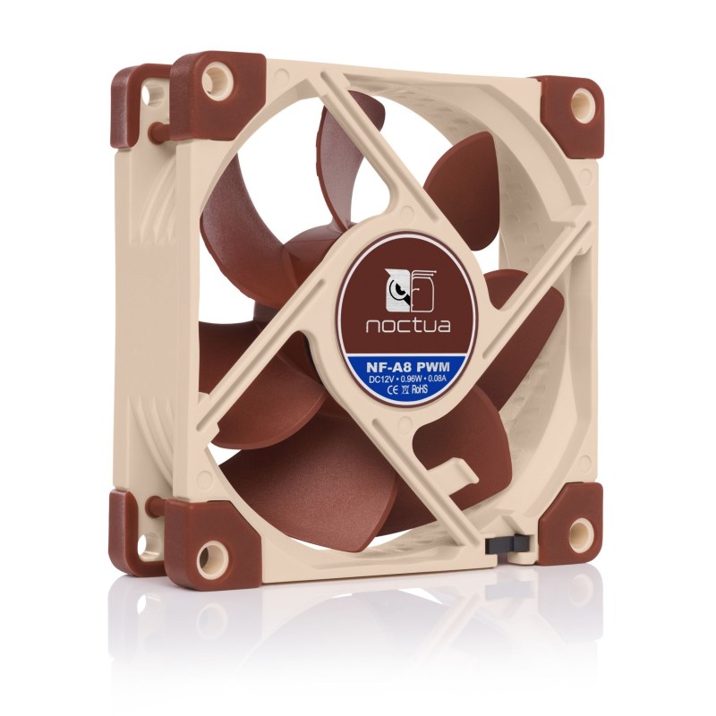 Noctua NF-A8 PWM sistema di raffreddamento per computer Case per computer Ventilatore 8 cm Beige, Marrone