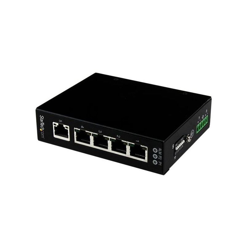 StarTech.com Switch di rete Commutatore Industriale Gigabit Ethernet a 5 porte non gestito - Guide DIN   Montabile a parete