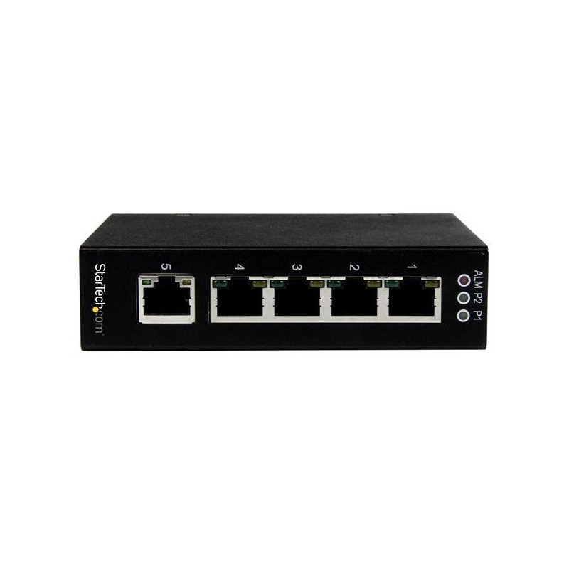 StarTech.com Switch di rete Commutatore Industriale Gigabit Ethernet a 5 porte non gestito - Guide DIN   Montabile a parete