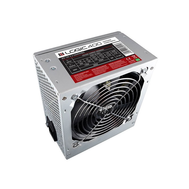 Logic 400 alimentatore per computer 400 W 20+4 pin ATX ATX Acciaio inossidabile