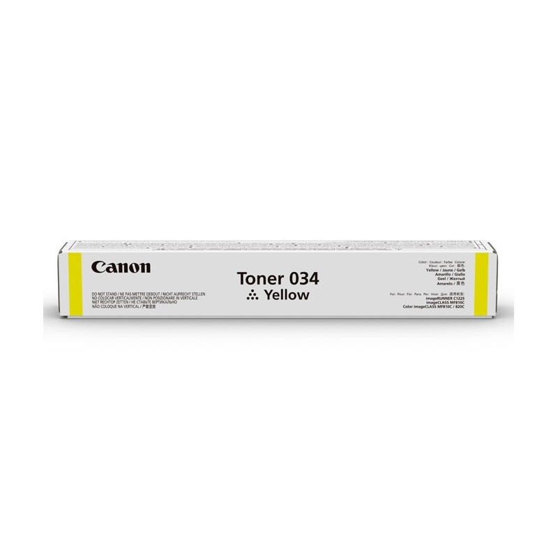 Canon 034 cartuccia toner 1 pz Originale Giallo