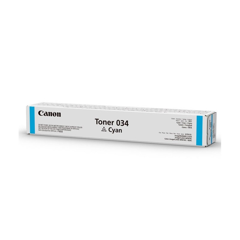 Canon 034 cartuccia toner 1 pz Originale Ciano