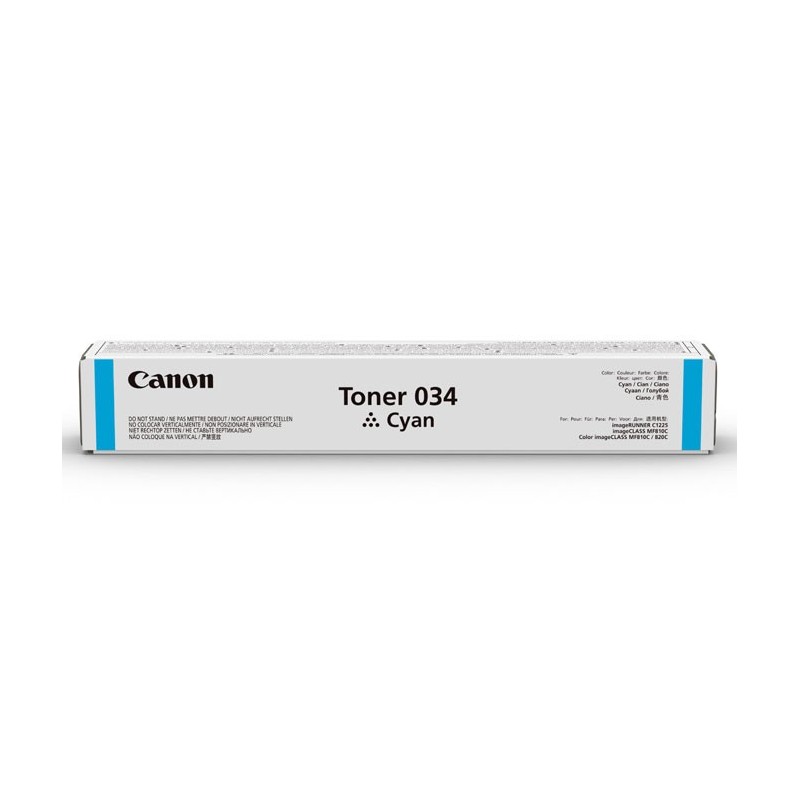 Canon 034 cartuccia toner 1 pz Originale Ciano