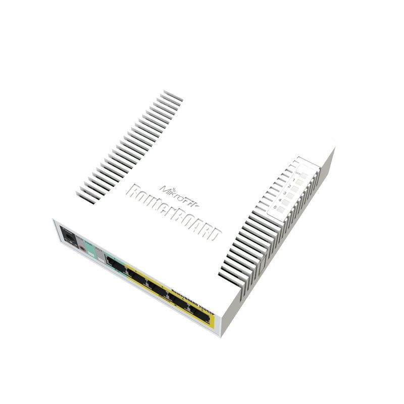 Mikrotik CSS106-1G-4P-1S switch di rete Gigabit Ethernet (10 100 1000) Supporto Power over Ethernet (PoE) Bianco