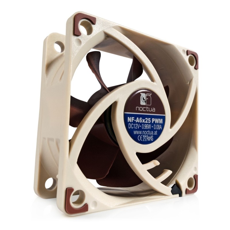 Noctua NF-A6x25 PWM Case per computer Ventilatore 6 cm Beige, Marrone