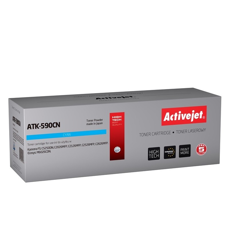 Activejet ATK-590CN cartuccia toner 1 pz Compatibile Ciano