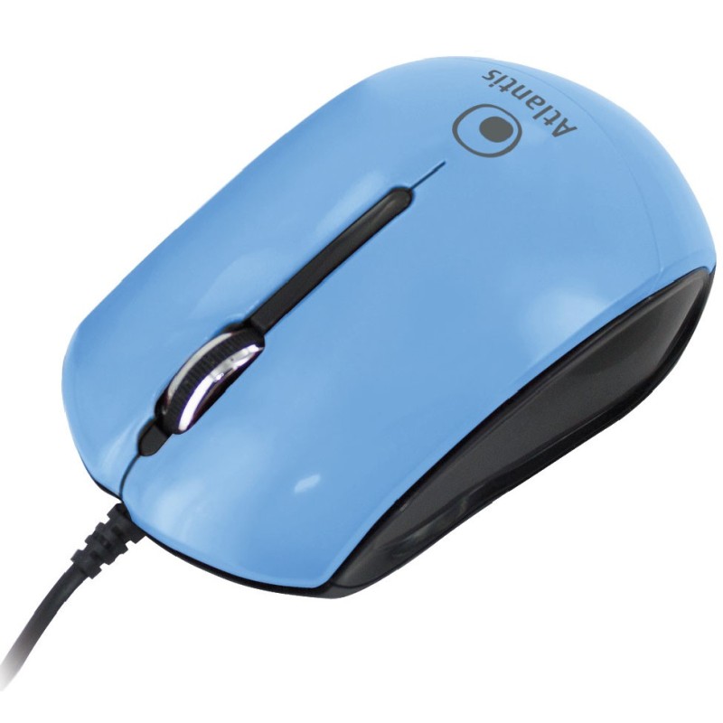 Atlantis Land P009-KM23-BL mouse Ambidestro USB tipo A Ottico 1000 DPI