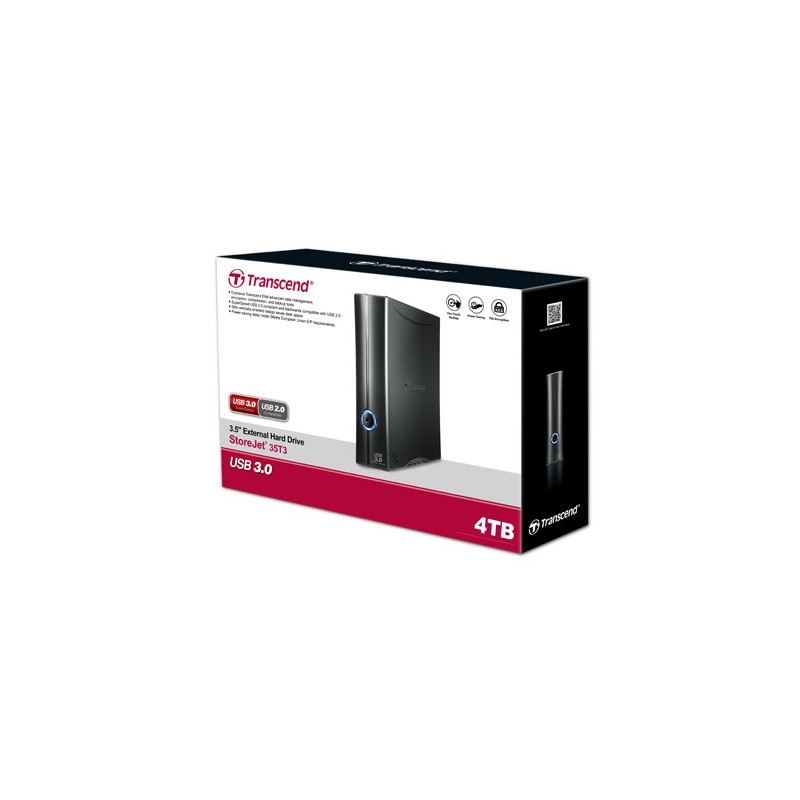 Transcend 4TB StoreJet 35T3 disco rigido esterno Nero