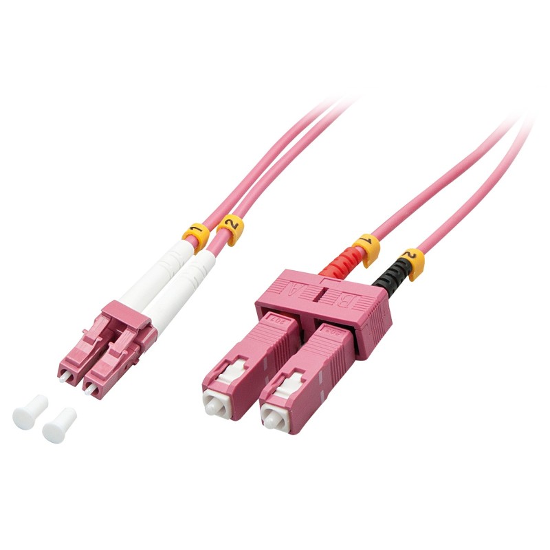 Lindy 46360 cavo InfiniBand e in fibra ottica 1 m LC SC Rosa