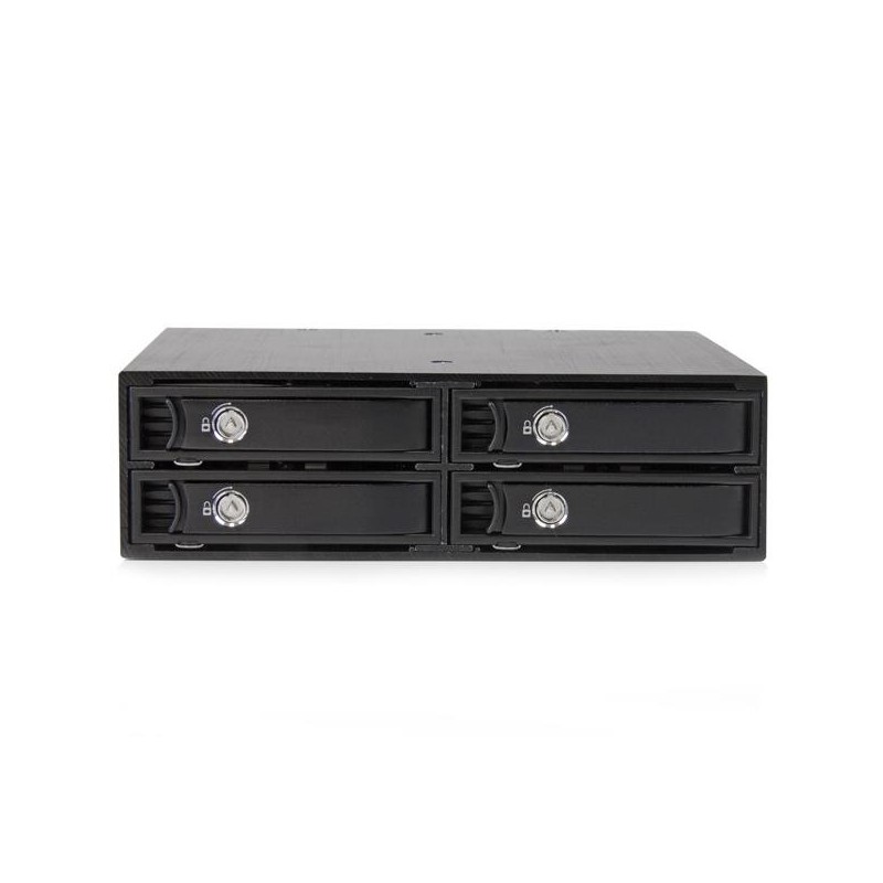 StarTech.com Backplane mobile per rack hot-swap 5,25" a 4 alloggiamenti HDD SATA SAS da 2,5" - 6 Gbps