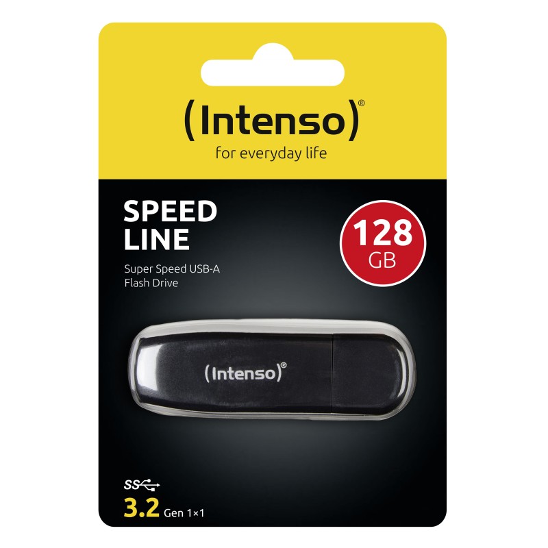 Intenso Speed Line unità flash USB 128 GB USB tipo A 3.2 Gen 1 (3.1 Gen 1) Nero